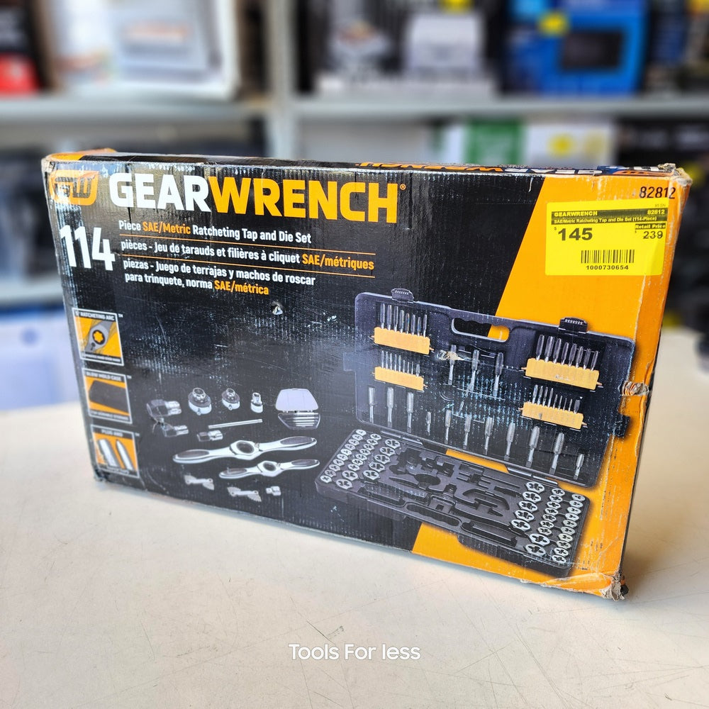 SAE/Metric Ratcheting Tap and Die Set 114pice SAE/Metric Ratcheting Tap and Die Set 114pice